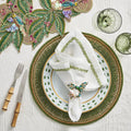 Enamor Placemat in Green & Gold by Kim Seybert