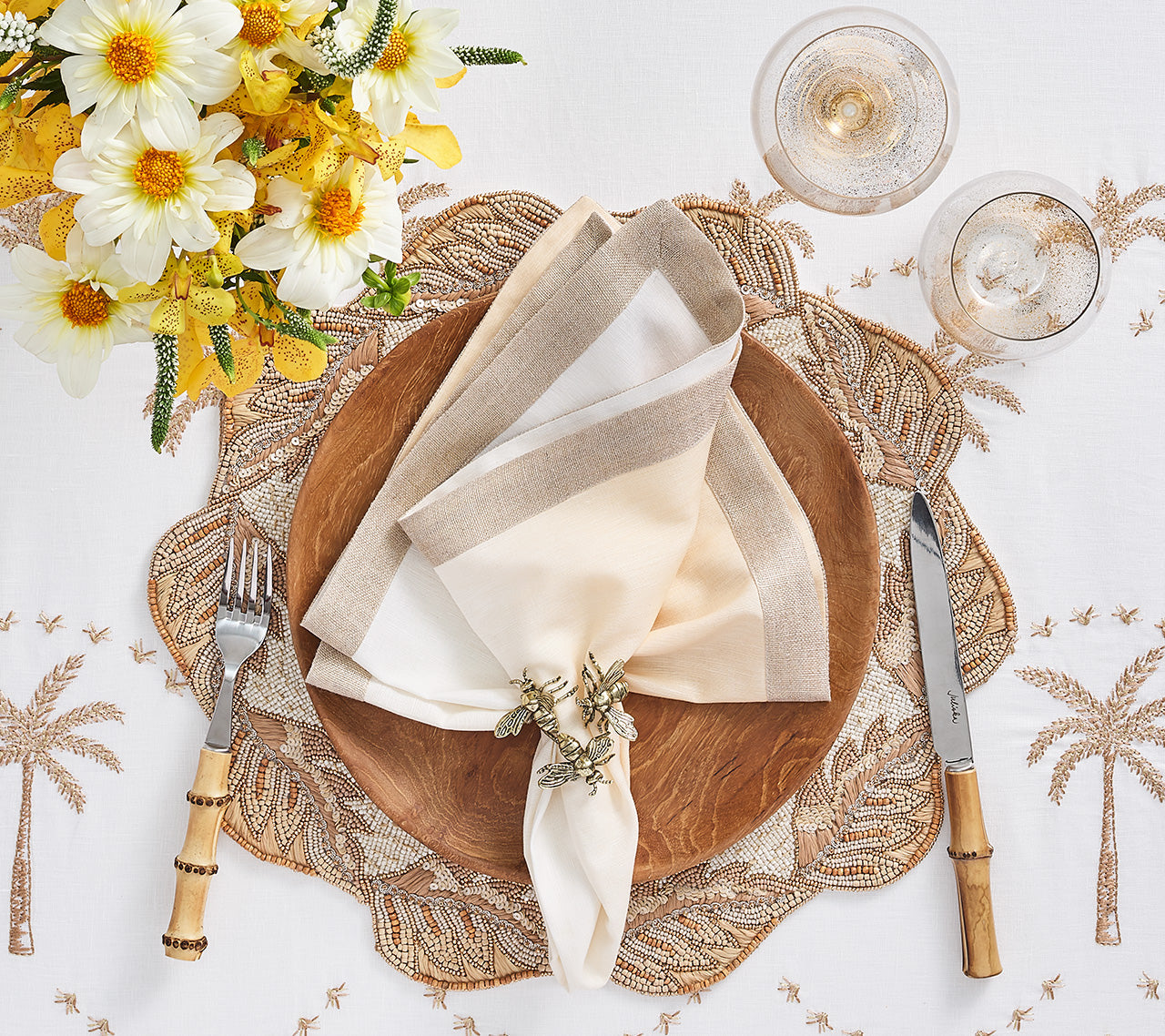 Hive Napkin Ring in Gold by Kim Seybert