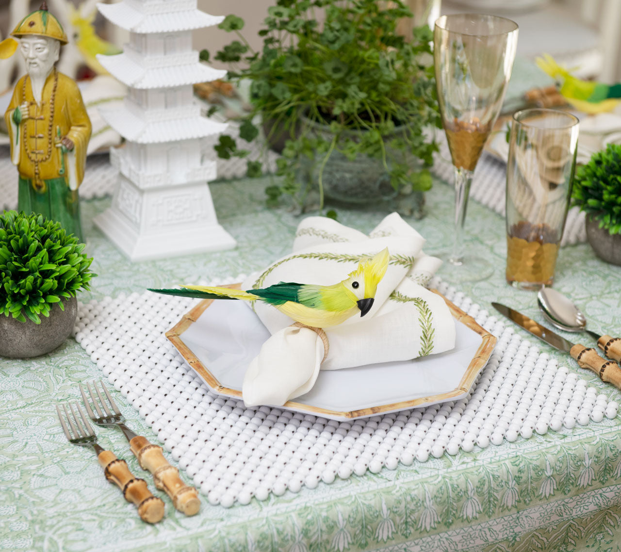 Provence Tablecloth in Mint by Kim Seybert