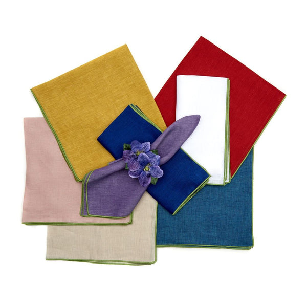 Green Contrast Edge Napkins