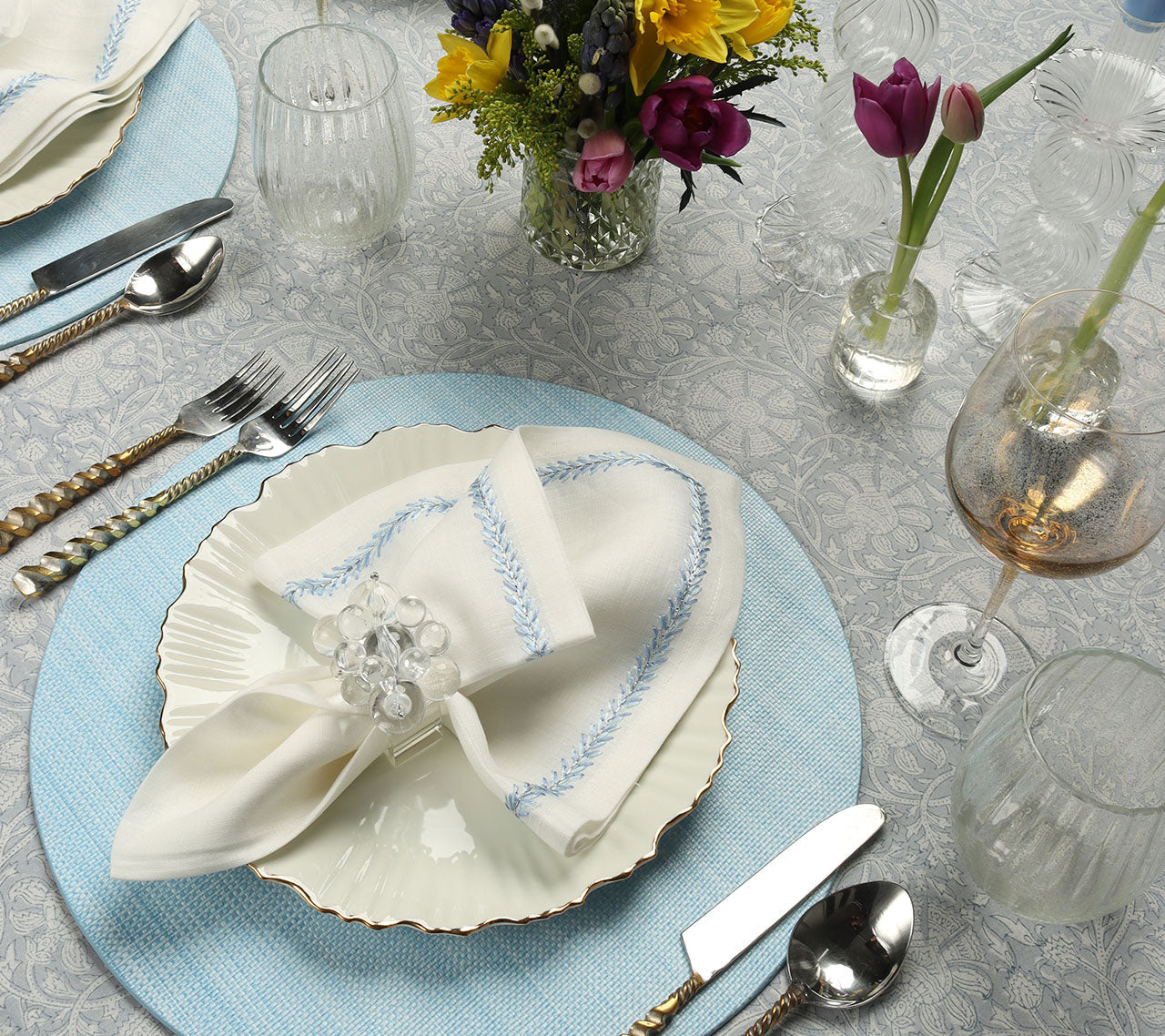 Provence Tablecloth in Periwinkle by Kim Seybert