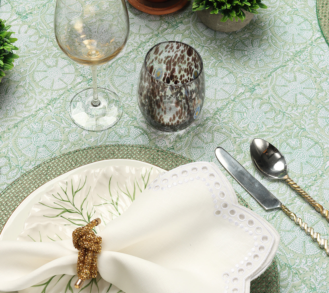 Provence Tablecloth in Mint by Kim Seybert