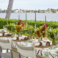 Oasis Tablecloth in Ivory, Green & Brown by Kim Seybert