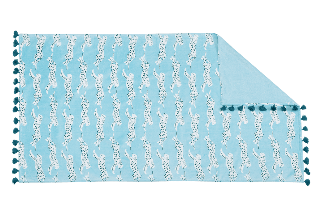 Matouk & Leaping Leopard Beach Towels by Matouk & Pioneer Linens