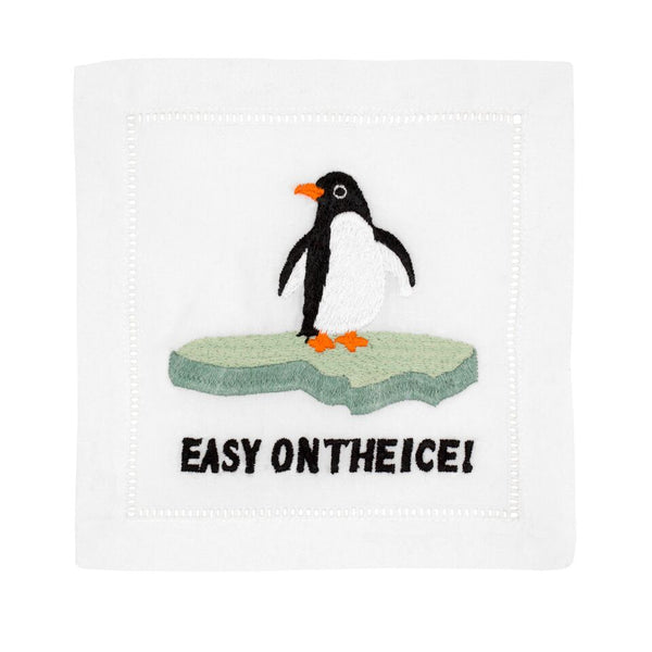 Easy On The Ice Cocktail Napkins