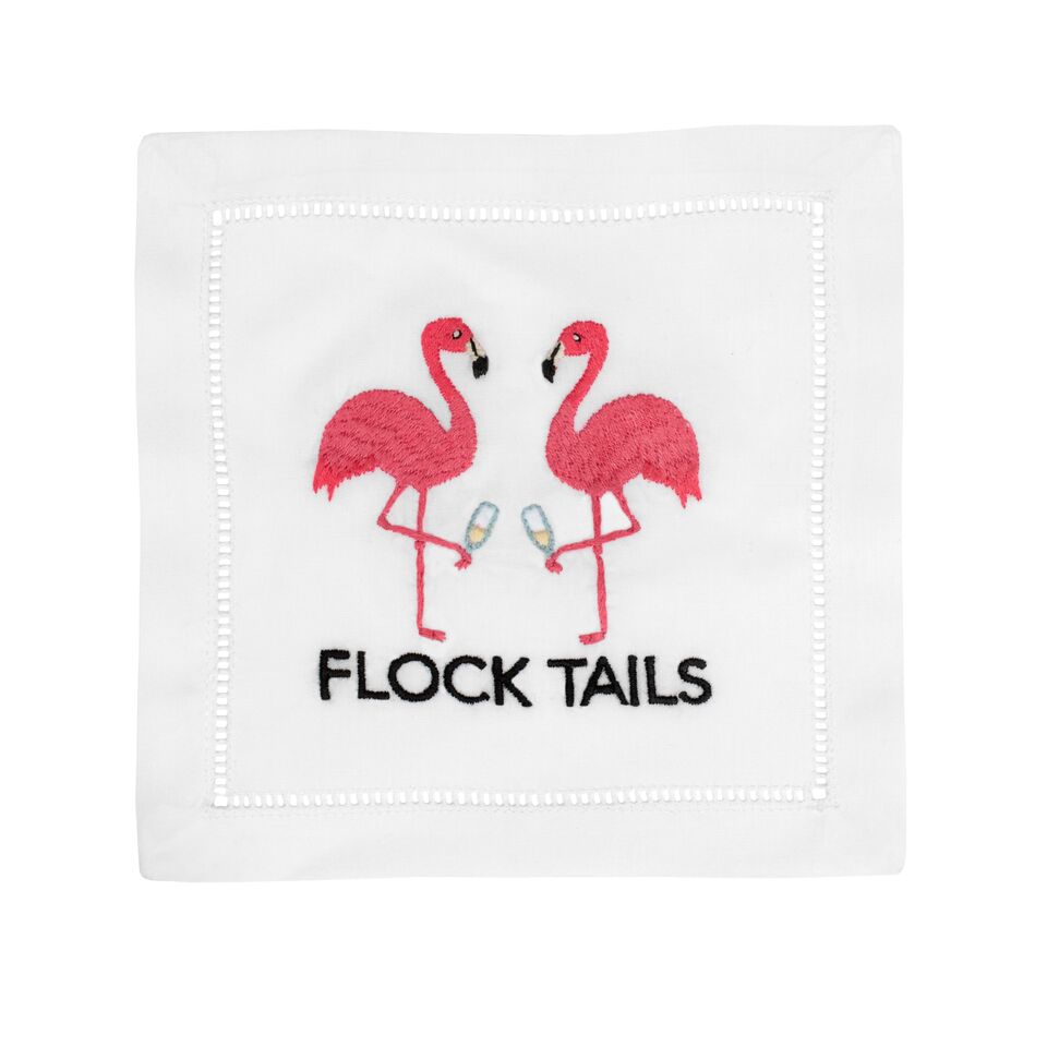 Flock Tails Cocktail Napkins by August Morgan