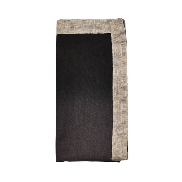 Dip Dye Napkin in Gray & Black