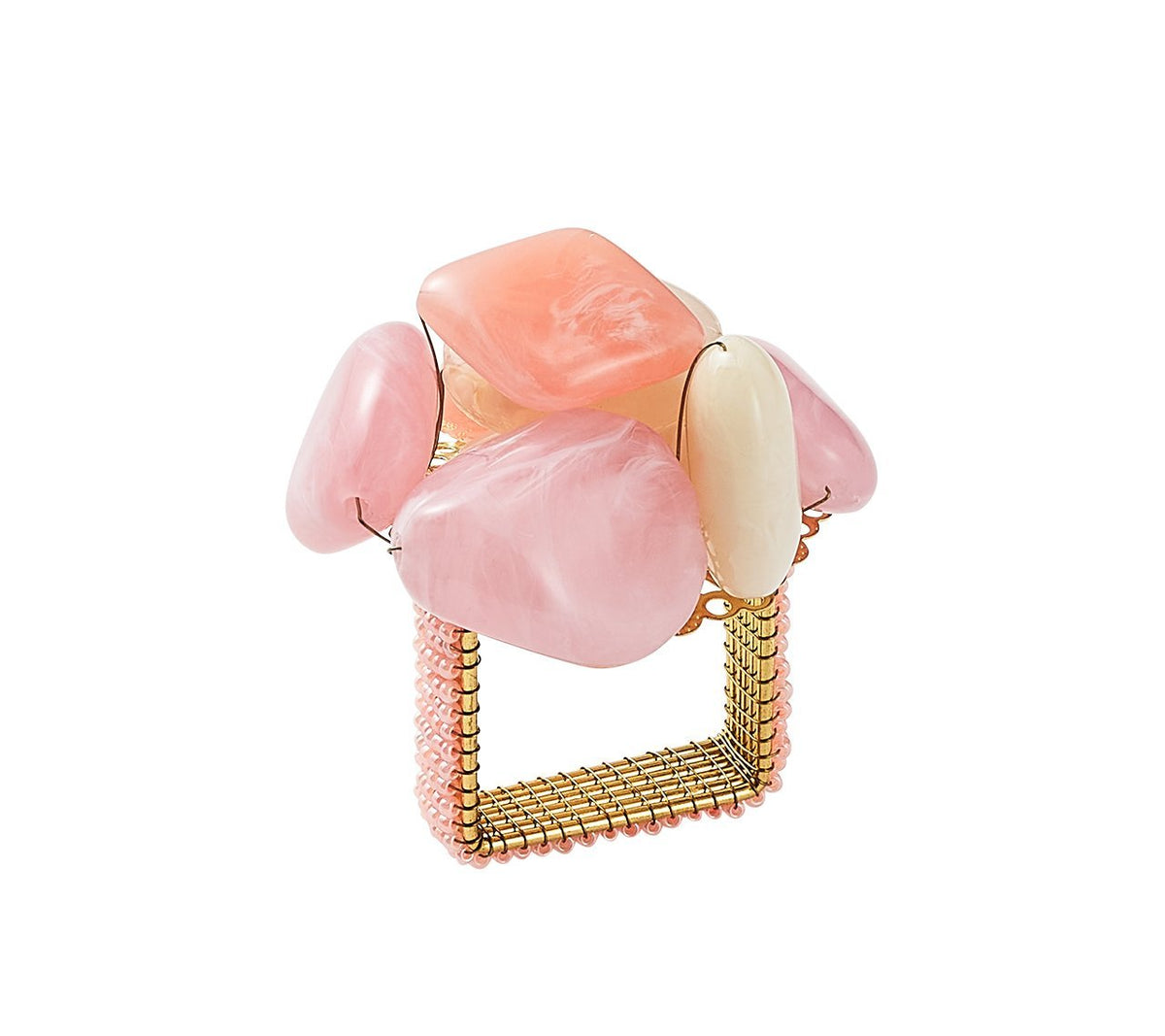 Sea Stone Napkin Ring in Blush by Kim Seybert