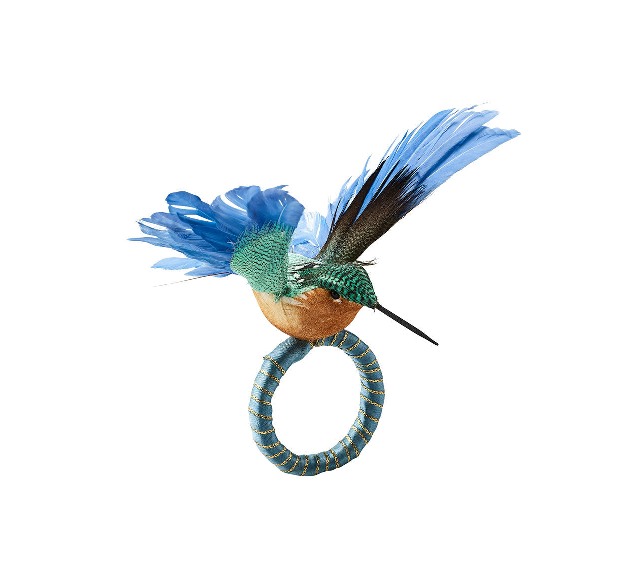 Humm Napkin Rings in Blue & Green by Kim Seybert