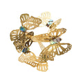 Butterfly Garden Napkin Rings in Gold & Silver - Pioneer Linens
