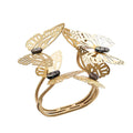 Butterfly Garden Napkin Rings in Gold & Silver - Pioneer Linens