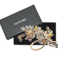 Butterflies Napkin Ring in Champagne & Crystal by Kim Seybert
