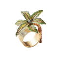 Palm Coast Napkin Ring in Green & Gold by Kim Seybert
