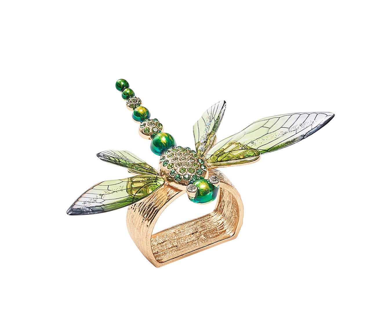 Dragonfly Napkin Ring in Green by Kim Seybert