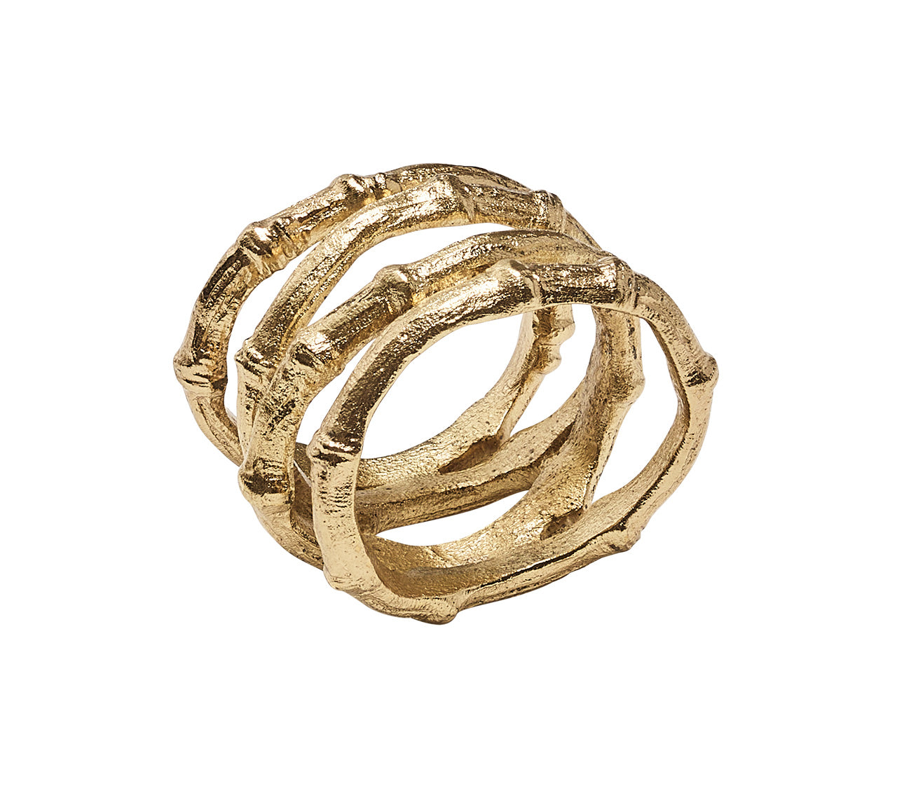 Bamboo Napkin Ring in Gold by Kim Seybert
