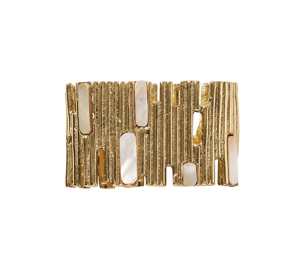 Matrix Napkin Ring in Gold by Kim Seybert