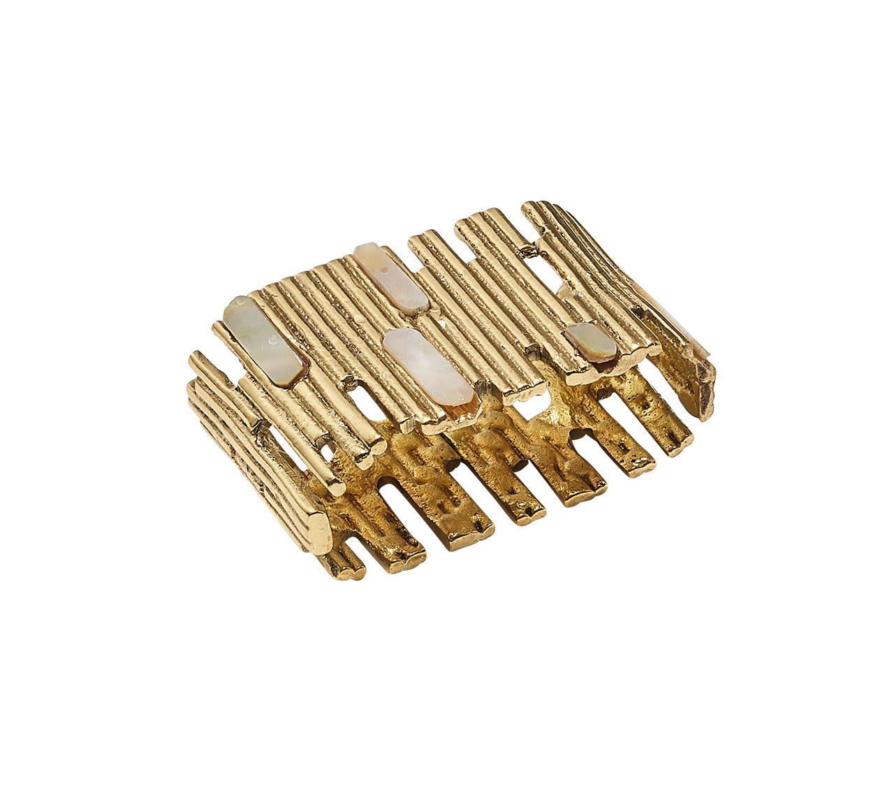 Matrix Napkin Ring in Gold by Kim Seybert
