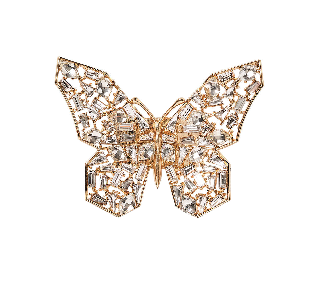 Papillon Napkin Ring in Gold & Crystal by Kim Seybert