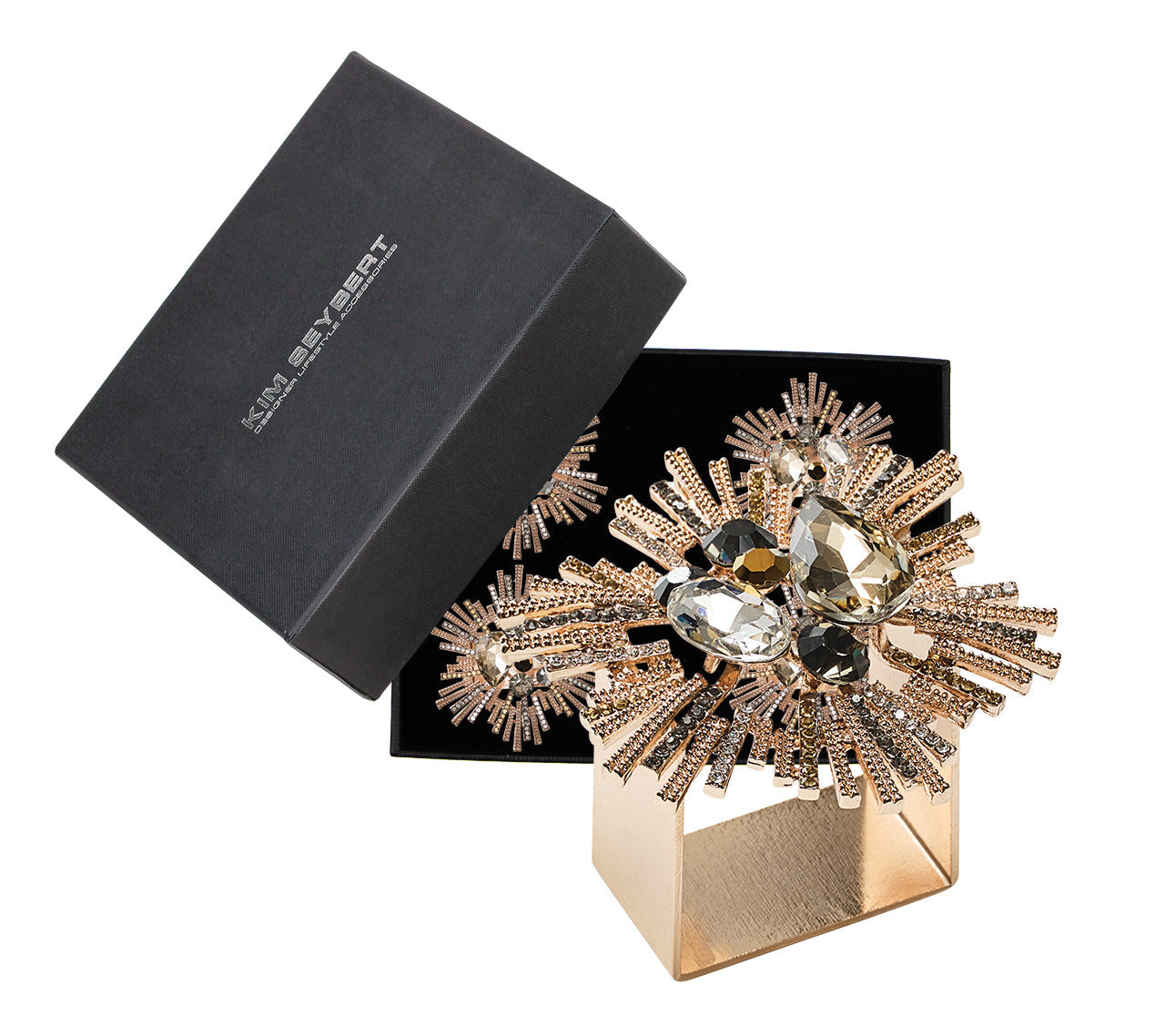 Bijoux Napkin Ring in Champagne & Crystal by Kim Seybert