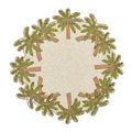 Oasis Placemat in Ivory, Green & Gold by Kim Seybert