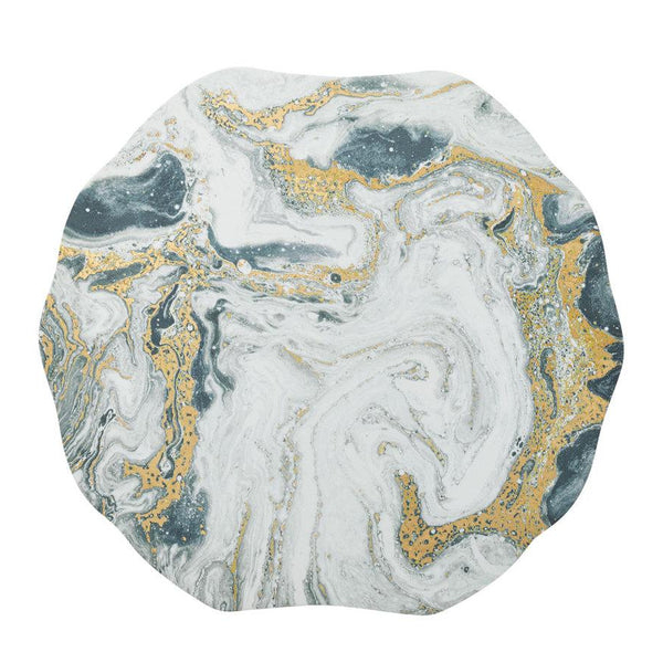 Cosmos Placemats in Ivory, Gold, & Silver