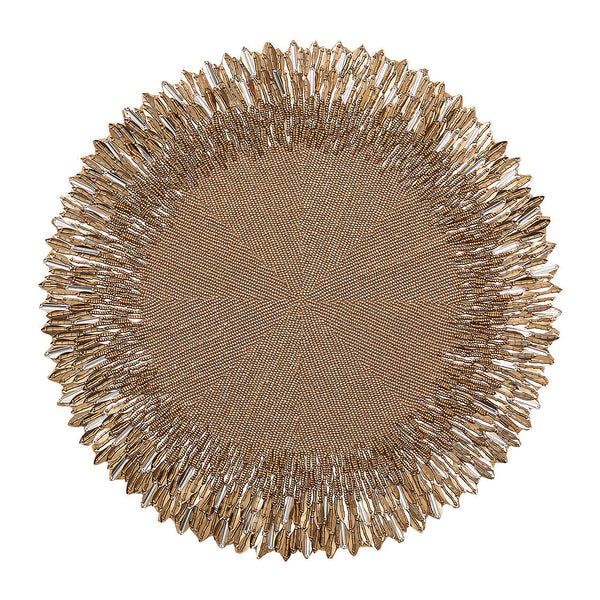 Ray Placemat in Gold & Crystal