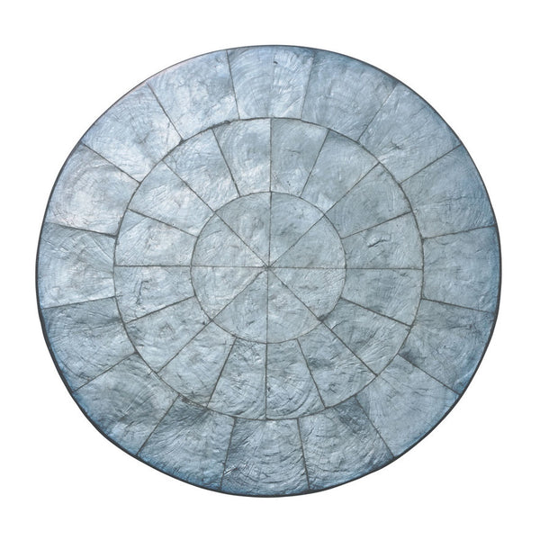 Round Capiz Placemats in Periwinkle