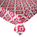 Watercolor Ikat Tablecloth in Fuchsia