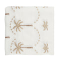 Embroidered Palm Tablecloth in White, Natural & Gold by Kim Seybert