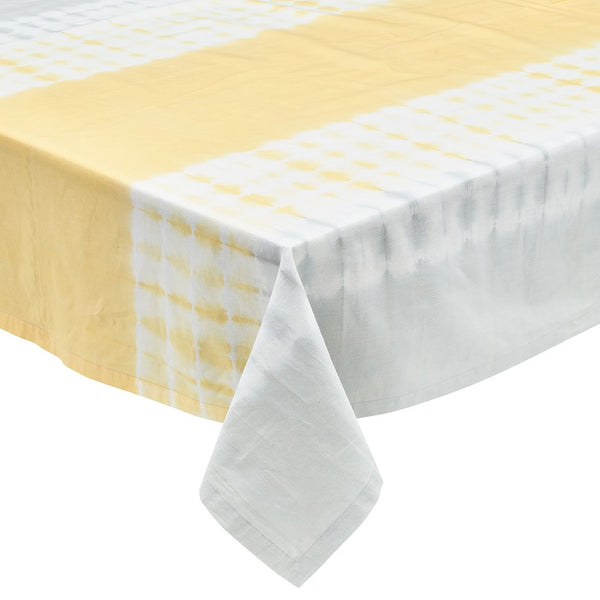 Duo Dye Tablecloth in Yellow & Gray