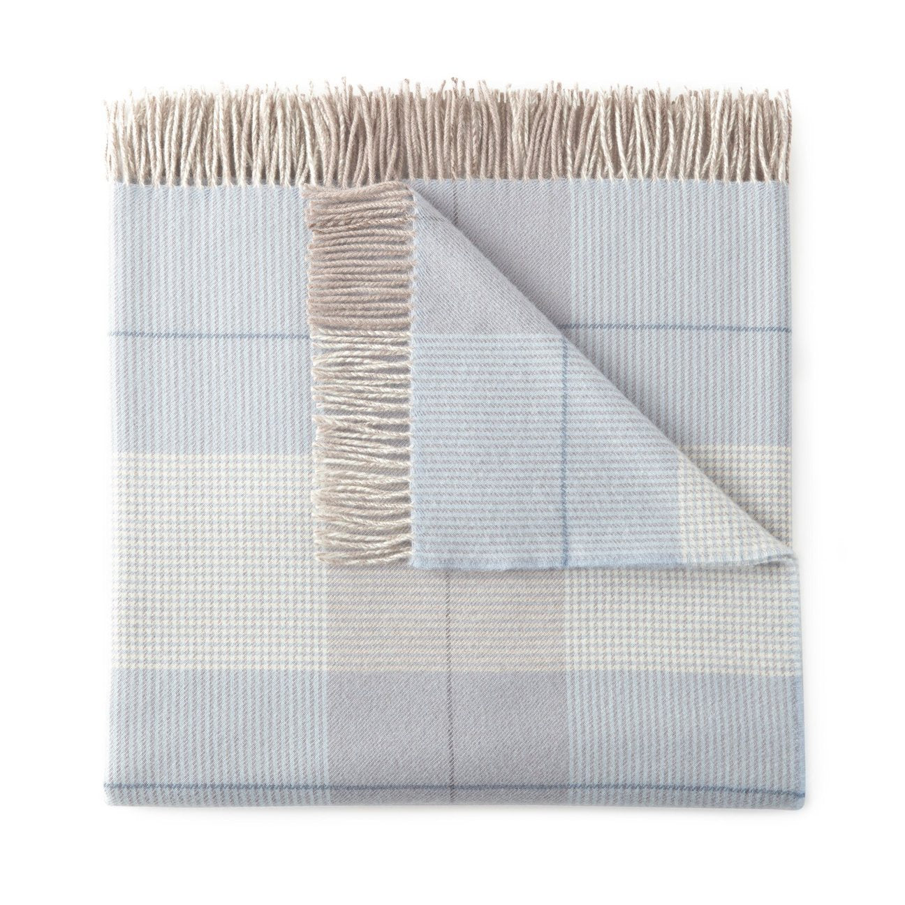 York Plaid Fringe Throws by Peacock Alley
