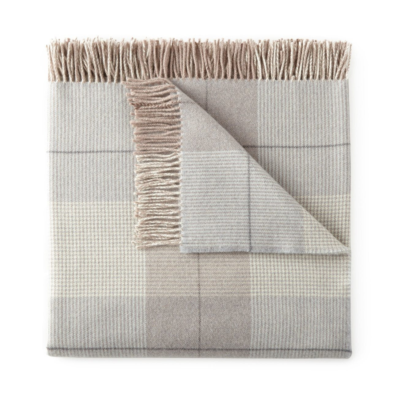 York Plaid Fringe Throws by Peacock Alley
