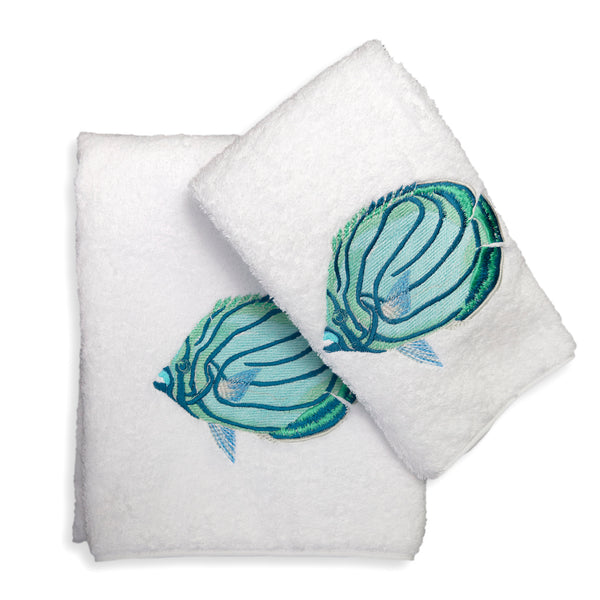 Aqua Angel Fish Towels