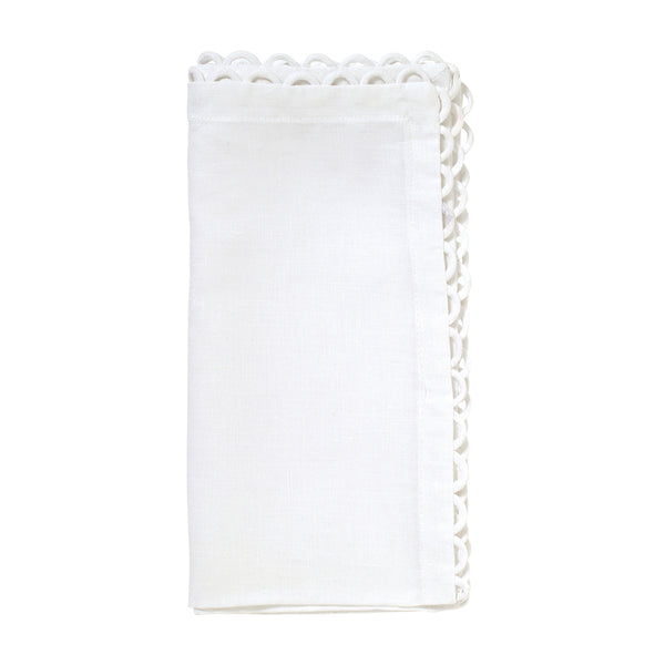Loop Edge Napkin in White