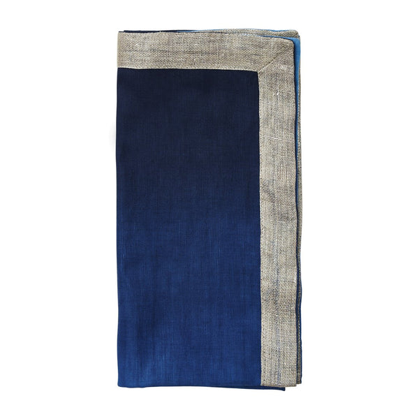 Dip Dye Napkin in Navy & Blue