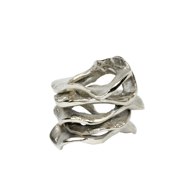 Flux Napkin Ring in Silver