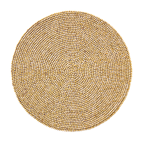 Wood Round Placemat in Natural
