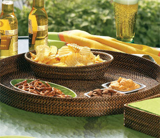 Woven Round Serving Tray by Calaisio