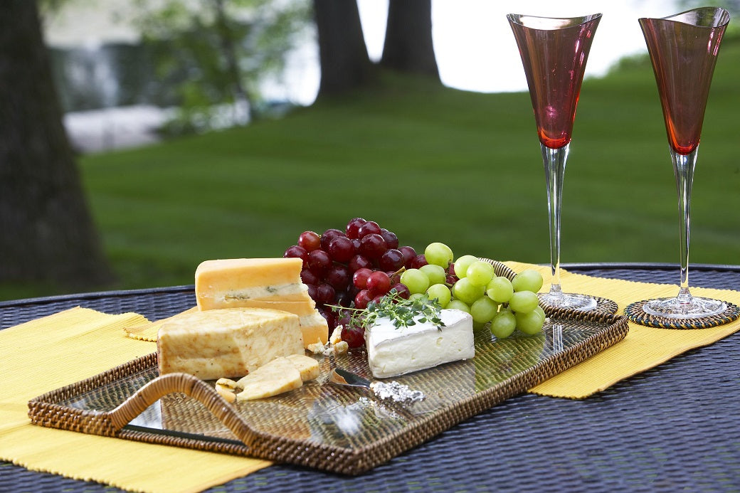 Woven Glass Serving Tray by Calaisio