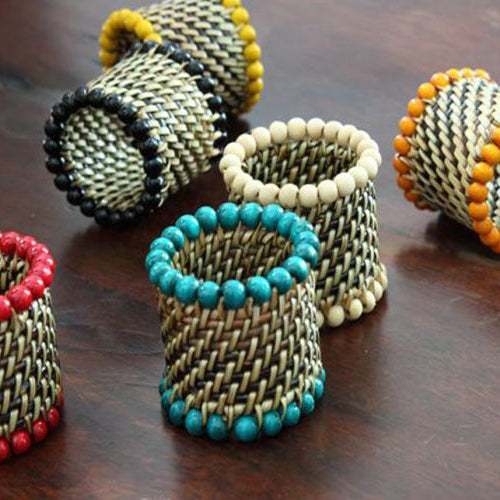 Handwoven Beaded Napkin Rings