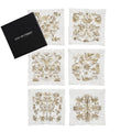 Otomi Cocktail Napkins in Gold & Silver by Kim Seybert