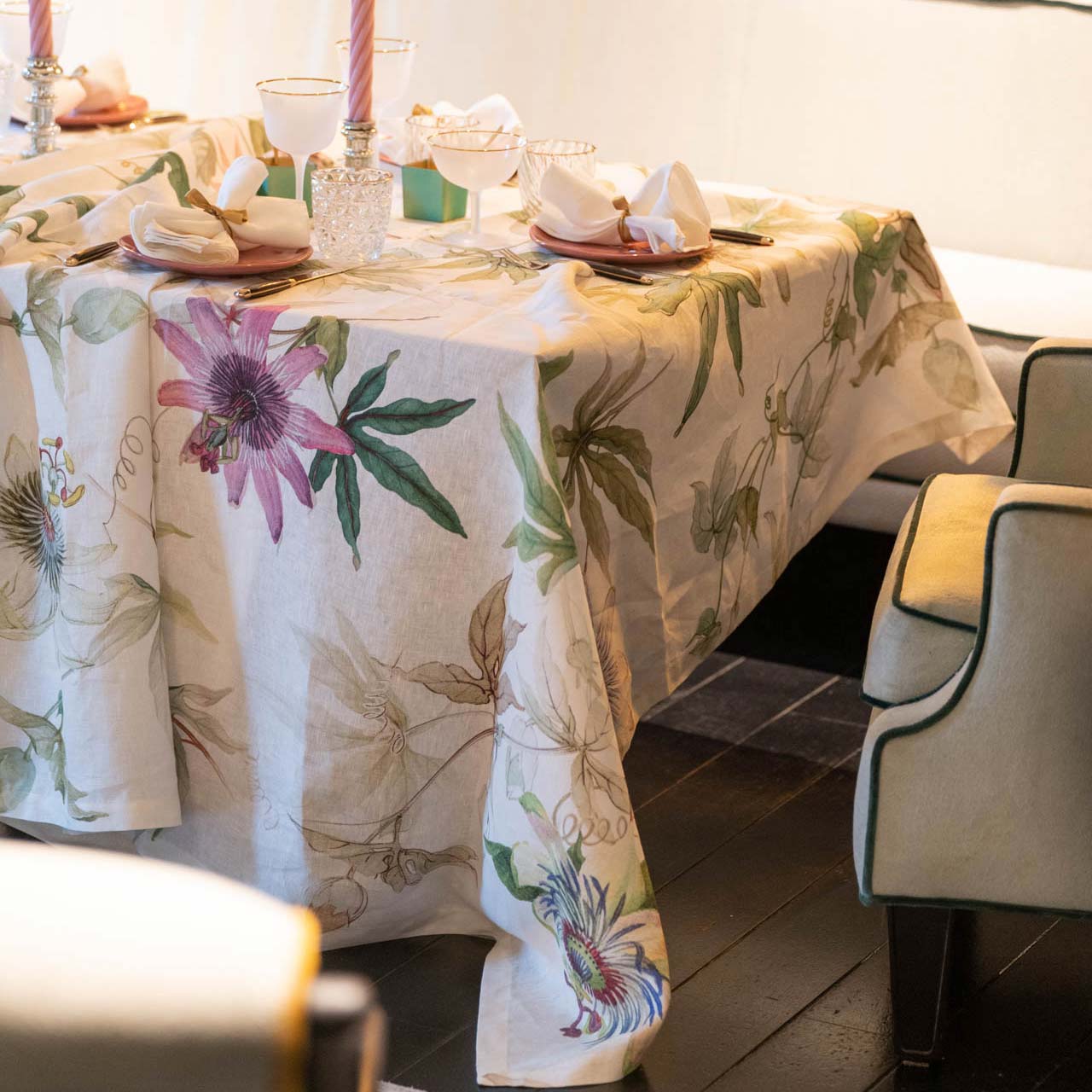 Granadilla Table Linens by Tessitura Toscana Telerie