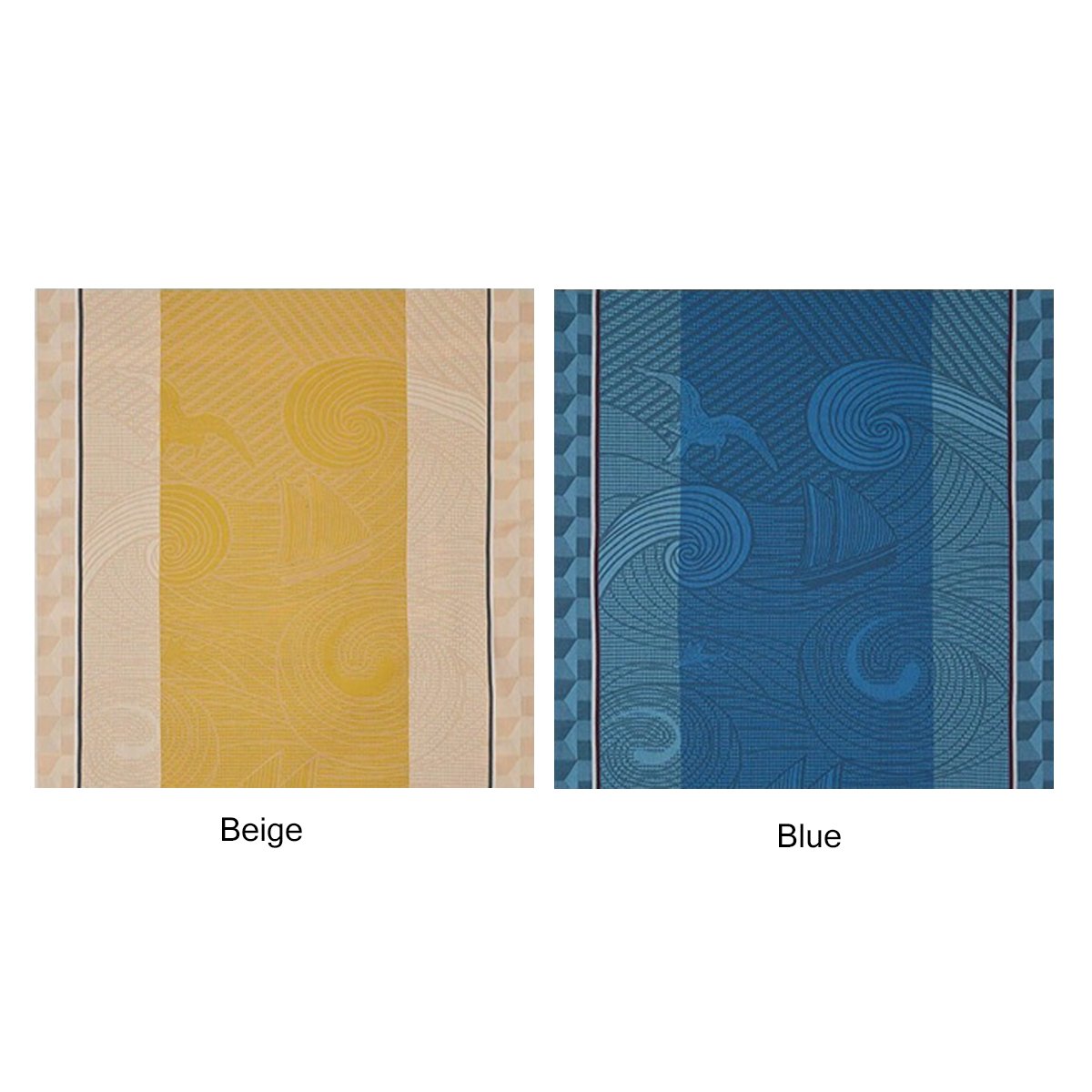 Baignade A Socoa Beach Towels by Le Jacquard Francais