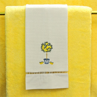 Lemon Topiary - Guest Towel by Jacaranda Living