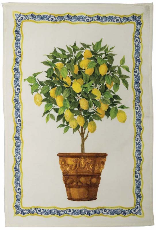Limonaia - Coccio Tea Towel by Tessitura Toscana Telerie