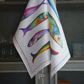 Poisson Bleu - Trois Tea Towel by Tessitura Toscana Telerie