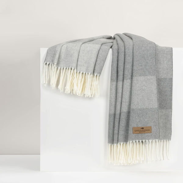 Hampton Plaid Herringbone Throw by Lands Downunder