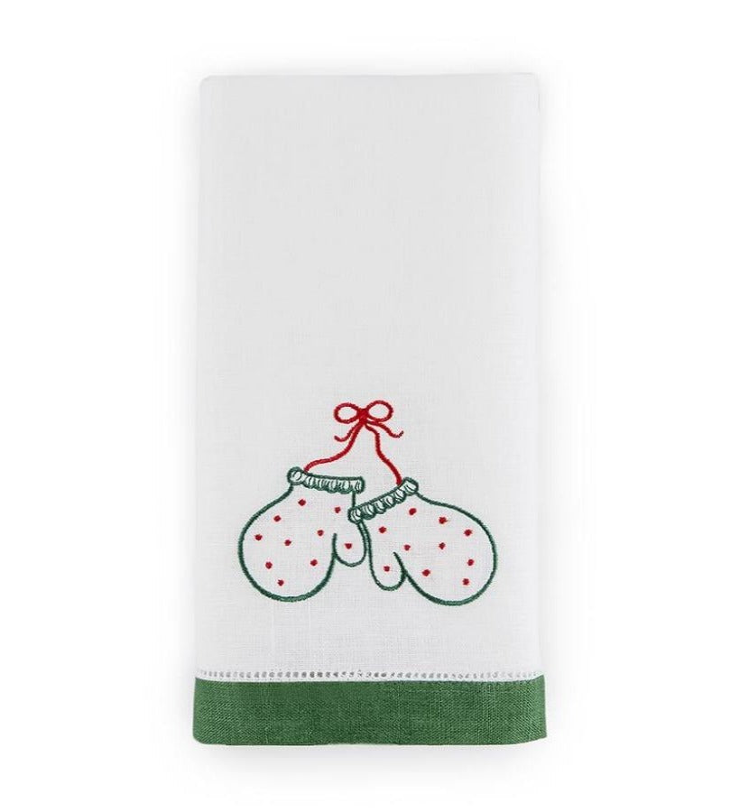 Red Emerald Mittens Guest Towel by SFERRA