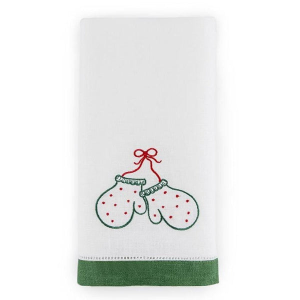 Red Emerald Mittens Guest Towel