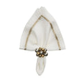 Jardin Napkins in White Gold Silver by Kim Seybert